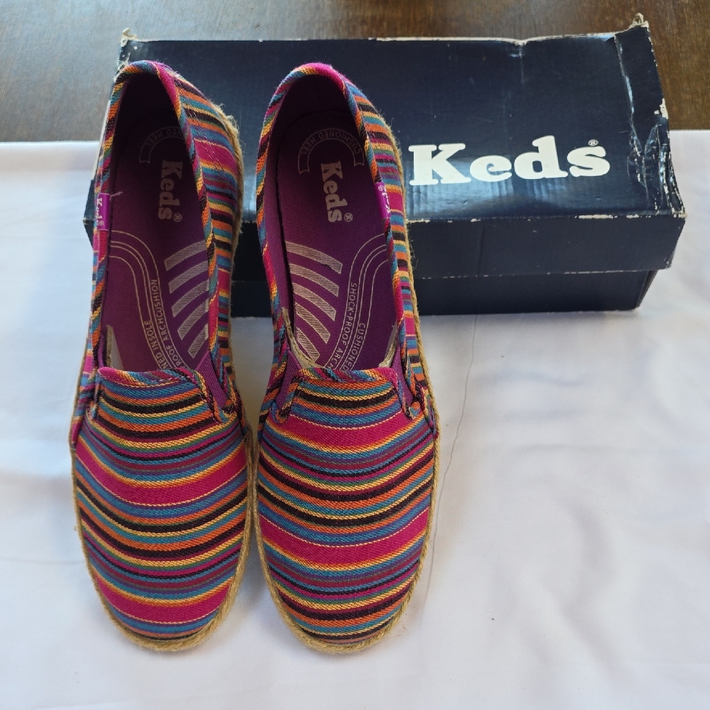 Keds Women's Multicolor Striped Slip In Shoes